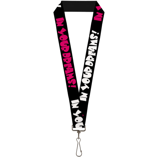 Lanyard - 1.0" - IN YOUR DREAMS! Black White Pink Lanyards Buckle-Down   