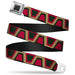 BD Wings Logo CLOSE-UP Full Color Black Silver Seatbelt Belt - Aztec17 Tan/Red/Black Webbing Seatbelt Belts Buckle-Down   