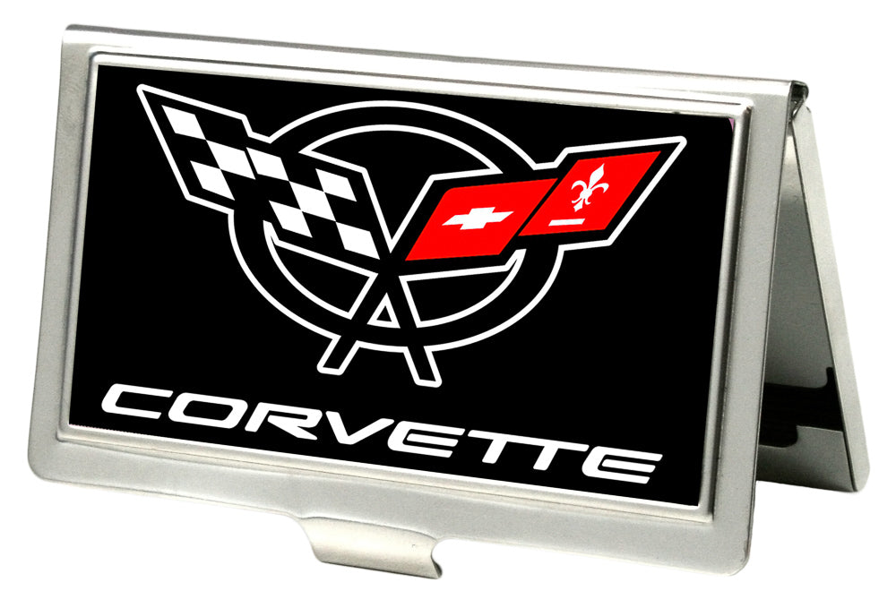 Business Card Holder - SMALL - Corvette FCG Black White Red Business Card Holders GM General Motors   
