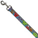 Dog Leash - Cute Monsters Gray/Flame Blue Dog Leashes Buckle-Down   