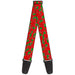 Guitar Strap - Cherries2 Scattered Red Guitar Straps Buckle-Down   