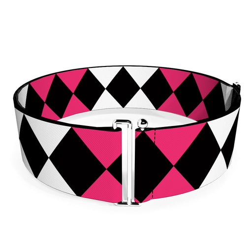 Cinch Waist Belt - Birds of Prey Harley Quinn Diamonds Split White Black Pink Black Womens Cinch Waist Belts DC Comics   