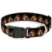 Plastic Clip Collar - Mohawk Skulls - NO Star Plastic Clip Collars Buckle-Down   