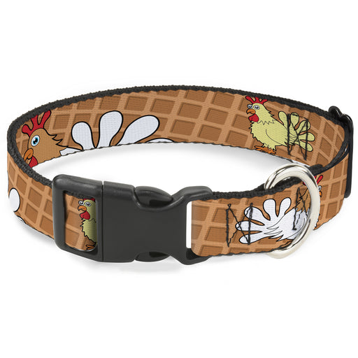Plastic Clip Collar - Waffle/Chicken Poses Plastic Clip Collars Buckle-Down   