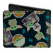 Bi-Fold Wallet - Star Wars The Mandalorian The Child and Frog Icons Scattered Navy Bi-Fold Wallets Star Wars   