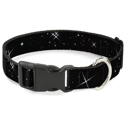 Plastic Clip Collar - Shining Stars Black/White Plastic Clip Collars Buckle-Down   