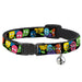 Cat Collar Breakaway - Skulls & Flowers Black Multi Color Breakaway Cat Collars Buckle-Down   