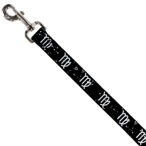 Dog Leash - Zodiac Virgo Symbol/Constellations Black/White Dog Leashes Buckle-Down   