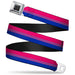 BD Wings Logo CLOSE-UP Full Color Black Silver Seatbelt Belt - Flag Bisexual Pink/Purple/Blue Webbing Seatbelt Belts Buckle-Down   