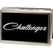 Business Card Holder - LARGE - CHALLENGER "3-D" Script FCG Black White Gray Metal ID Cases Dodge   