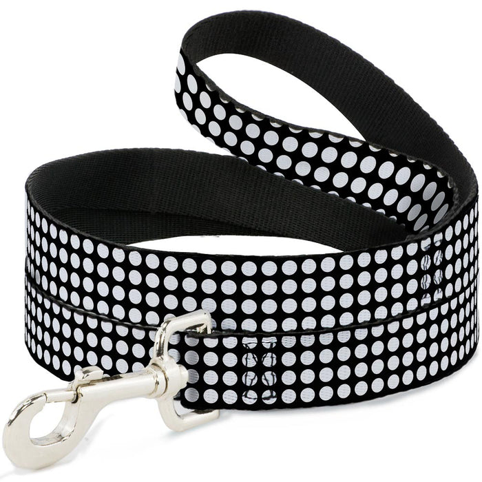 Dog Leash - Mini Polka Dots Black/White Dog Leashes Buckle-Down   