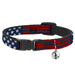 Cat Collar Breakaway - Stars & Stripes2 Blue White Red Breakaway Cat Collars Buckle-Down   