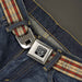 BD Wings Logo CLOSE-UP Full Color Black Silver Seatbelt Belt - Americana Plaid Webbing Seatbelt Belts Buckle-Down   