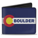 Bi-Fold Wallet - Colorado BOULDER Flag Blue White Red Yellow Bi-Fold Wallets Buckle-Down   
