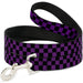 Dog Leash - Checker Black/Purple Dog Leashes Buckle-Down   