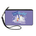 Canvas Zipper Wallet - LARGE - FROSTY THE SNOWMAN Skating with Karen COME ON FROSTY! Purple Blues Canvas Zipper Wallets Warner Bros. Holiday Movies   
