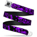 BD Wings Logo CLOSE-UP Full Color Black Silver Seatbelt Belt - Stargazer Black/Purple Webbing Seatbelt Belts Buckle-Down   
