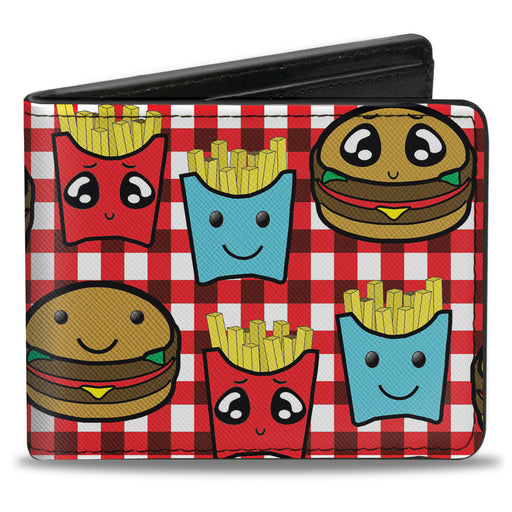 Bi-Fold Wallet - Burger & Fries Cartoon Bi-Fold Wallets Buckle-Down   