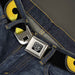 BD Wings Logo CLOSE-UP Full Color Black Silver Seatbelt Belt - Owl Eyes 1 Webbing Seatbelt Belts Buckle-Down   