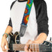 Guitar Strap - Tie Dye Swirl Multi Color Guitar Straps Buckle-Down   