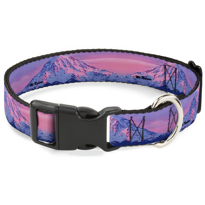 Plastic Clip Collar - Washington MT. RAINIER Sunset Landscape Plastic Clip Collars Buckle-Down   