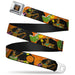 Scooby Doo Face Full Color Black Seatbelt Belt - Scooby Doo Halloween/Snack Spells Webbing Seatbelt Belts Scooby Doo   