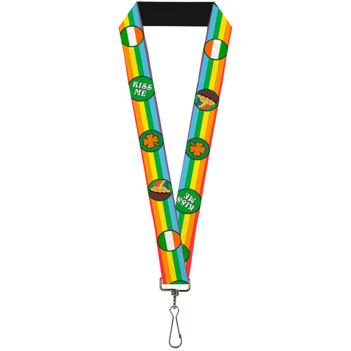 Lanyard - 1.0" - St Pat's Rainbow Coins Lanyards Buckle-Down   