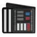 Bi-Fold Wallet - Star Wars Darth Vader Chest Panel Black Grays White Blue Red Bi-Fold Wallets Star Wars   
