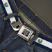 BD Wings Logo CLOSE-UP Full Color Black Silver Seatbelt Belt - El Salvador Flag Webbing Seatbelt Belts Buckle-Down   