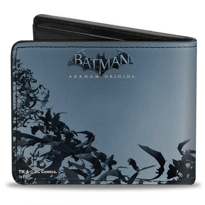 Bi-Fold Wallet - Joker Face Bats + BATMAN ARKHAM ORIGINS Bi-Fold Wallets DC Comics   
