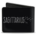 Bi-Fold Wallet - Zodiac SAGITTARIUS Constellation Black White Bi-Fold Wallets Buckle-Down   