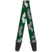 Guitar Strap - Mustaches Green Sketch Guitar Straps Buckle-Down   