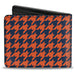 Bi-Fold Wallet - Houndstooth Orange Blue Bi-Fold Wallets Buckle-Down   