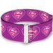 Cinch Waist Belt - Superman Logo in Heart Purple White Pink Womens Cinch Waist Belts DC Comics   