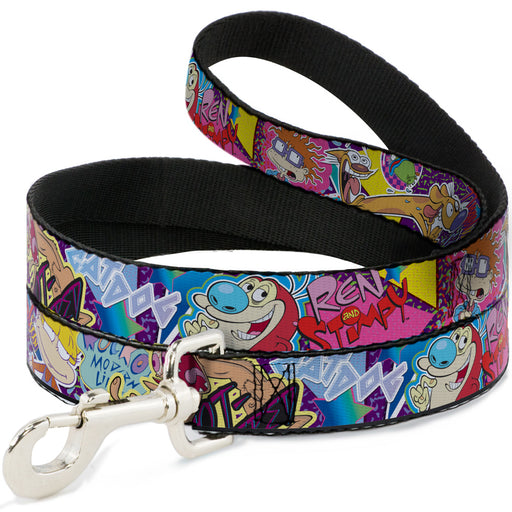 Dog Leash - Nick 90's Rewind 7-Character/4-Logo Collage Dog Leashes Nickelodeon   