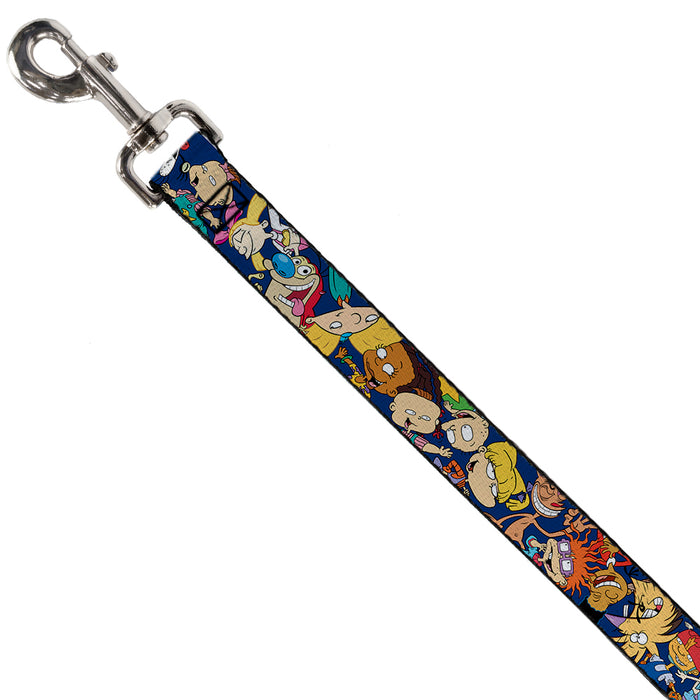 Dog Leash - Nick 90's Rewind 16-Character Poses Navy Blue Dog Leashes Nickelodeon   
