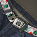BD Wings Logo CLOSE-UP Full Color Black Silver Seatbelt Belt - Zombie CHOMP! Webbing Seatbelt Belts Buckle-Down   