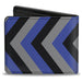 Bi-Fold Wallet - Chevron Blue Black Gray Bi-Fold Wallets Buckle-Down   