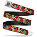 BD Wings Logo CLOSE-UP Full Color Black Silver Seatbelt Belt - Green & Red Dragons Smoking Gray Webbing Seatbelt Belts Buckle-Down   