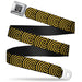 BD Wings Logo CLOSE-UP Full Color Black Silver Seatbelt Belt - Square Target Gold/Black Webbing Seatbelt Belts Buckle-Down   