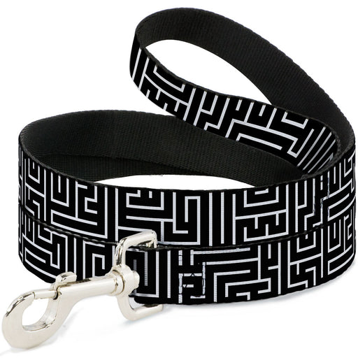 Dog Leash - Maze Black/White/Red Dog Leashes Buckle-Down   