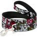 Dog Leash - Mom & Dad CLOSE-UP White Dog Leashes Buckle-Down   