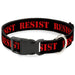 Plastic Clip Collar - RESIST Stencil Black/Red Plastic Clip Collars Buckle-Down   