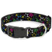 Plastic Clip Collar - Sketch Stars Black/Multi Color Plastic Clip Collars Buckle-Down   