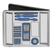 Bi-Fold Wallet - Star Wars R2-D2 Head + Parts White Black Blue Gray Red Bi-Fold Wallets Star Wars   