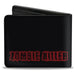 Bi-Fold Wallet - ZOMBIE KILLER Zombie Target Black White Red Bi-Fold Wallets Buckle-Down   