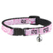 Cat Collar Breakaway - Bandana Skulls Pink White Breakaway Cat Collars Buckle-Down   