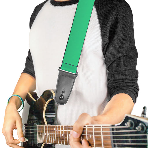 Guitar Strap - Solid Rainforest Green Guitar Straps Buckle-Down   