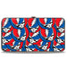 Hinged Wallet - Steal Your Face Stacked Red White Blue Hinged Wallets Grateful Dead   