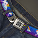 BD Wings Logo CLOSE-UP Full Color Black Silver Seatbelt Belt - Unicorns/Rainbows/Stars Blue/Purple Webbing Seatbelt Belts Buckle-Down   